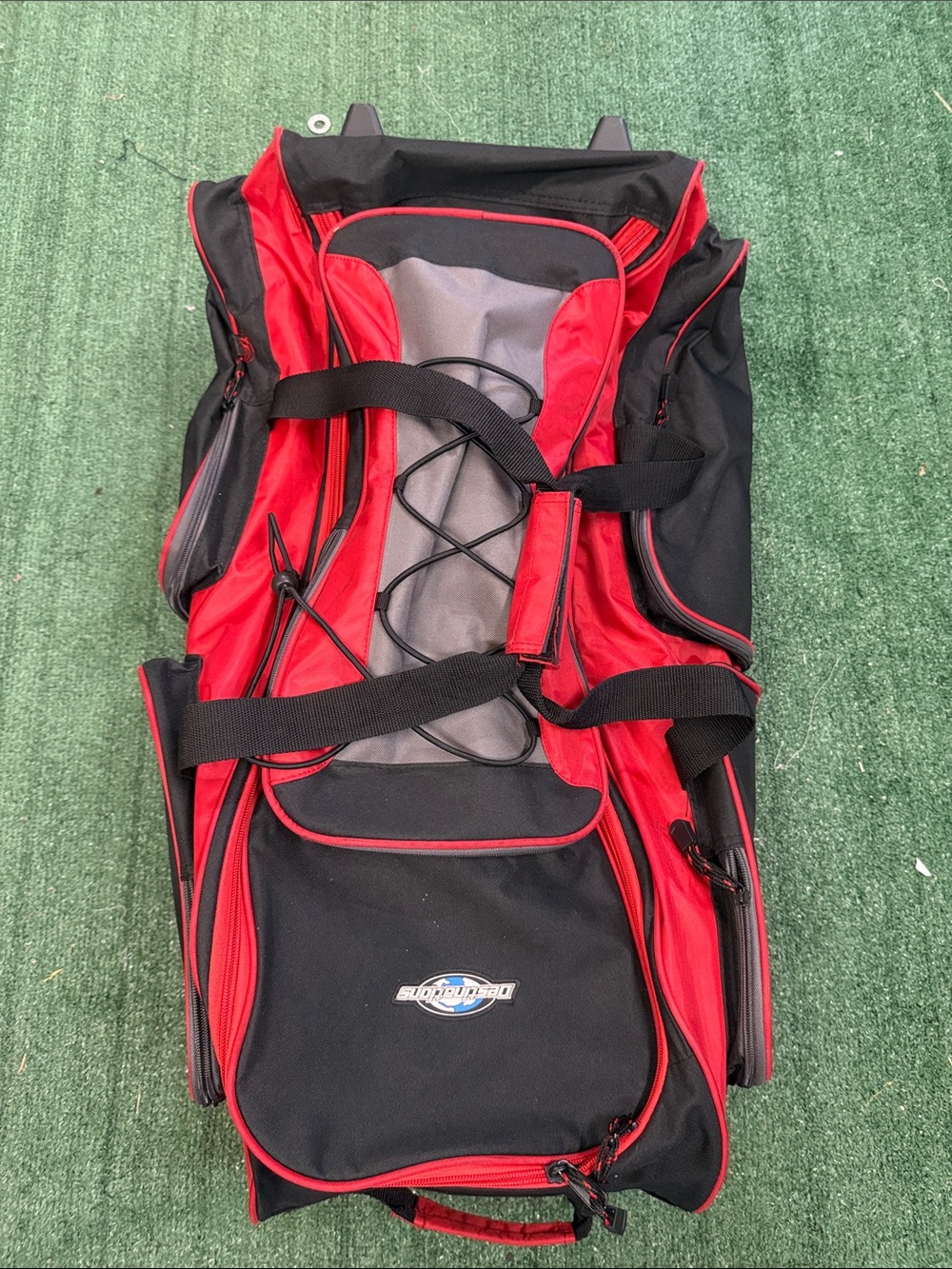 Destinations - Red and Black Travel Duffle Bag - 12x12x32